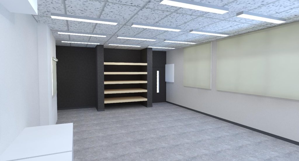 Revit マテリアル適用後レンダリング