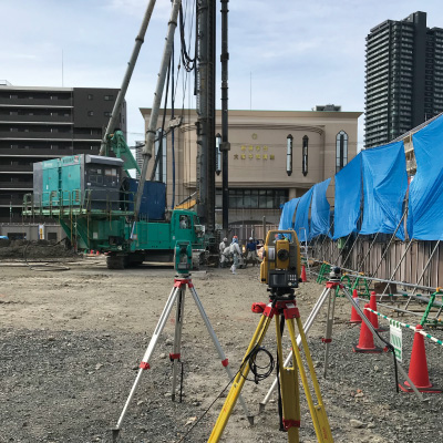 画像杭傾斜管理システム 杭 打太郎　トータルステーション